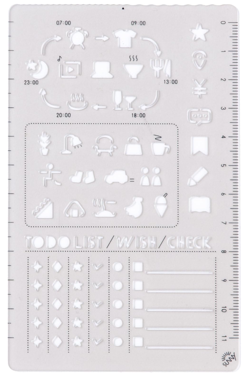 Amazon.co.jp: いろは出版 テンプレート SUNNY TEMPLATE 手帳用 定規